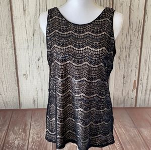 Maurices Black Lace, Beaded Sequin Tank